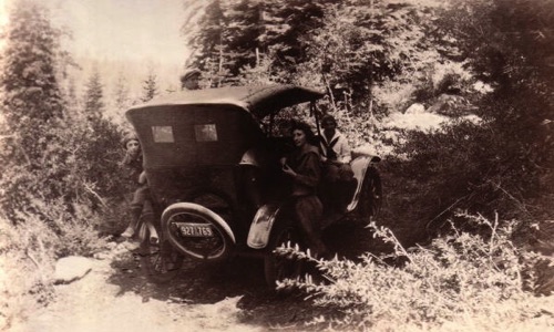 Don't stop on the old road into Philbrook - you can't get going again. ~1920