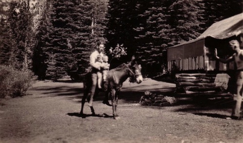 George Petersen riding Molly